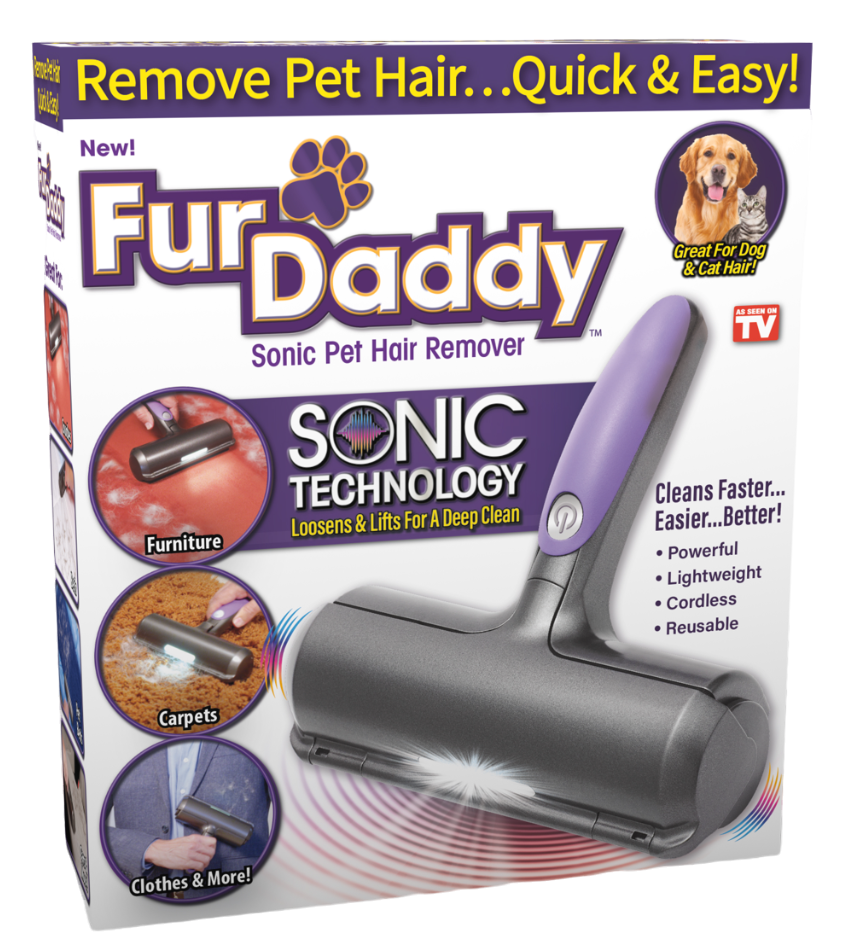 Rola pentru indepartarea parului de animale, perie, portabila, Fur Daddy 10