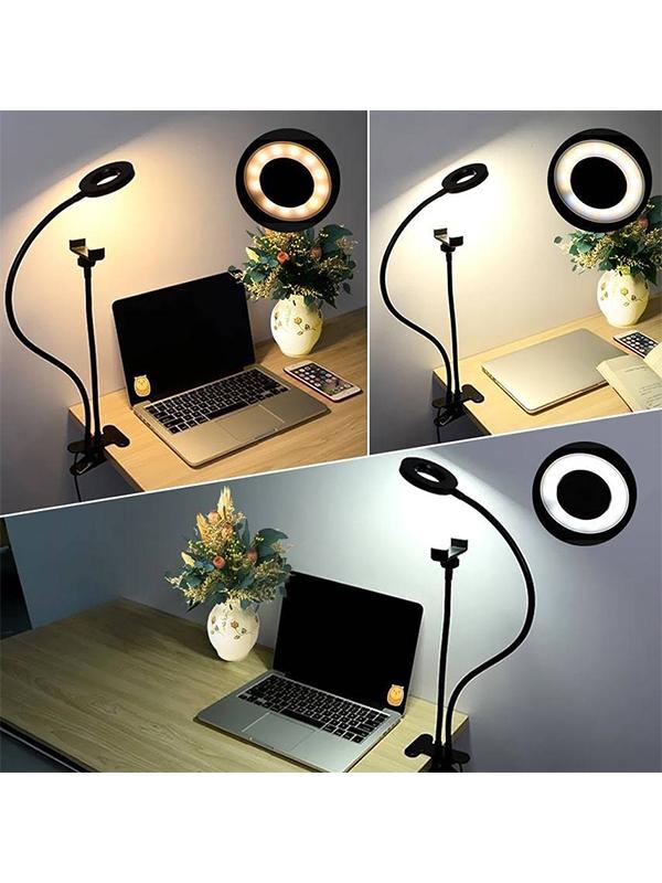 Suport pentru telefon cu cleste si lumina de fundal Professional Live Stream 3