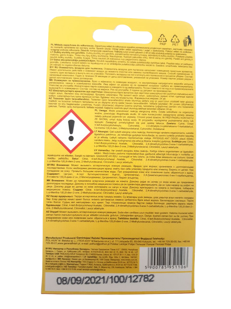 Odorizant pu aspirator General Fresh Lemon 1106 0