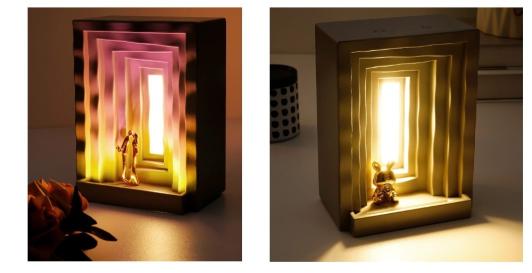 Lampa cu iluminare colorata Mire si Mireasa S192--2