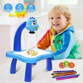 Masuta de desen cu proiector de jucarie - Albastru