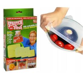Set de 4 folii durabile, refolosibile si ecologice Stretch and Fresh