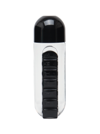 Бутылка для воды с таблетницей - Витамин - В ассортименте