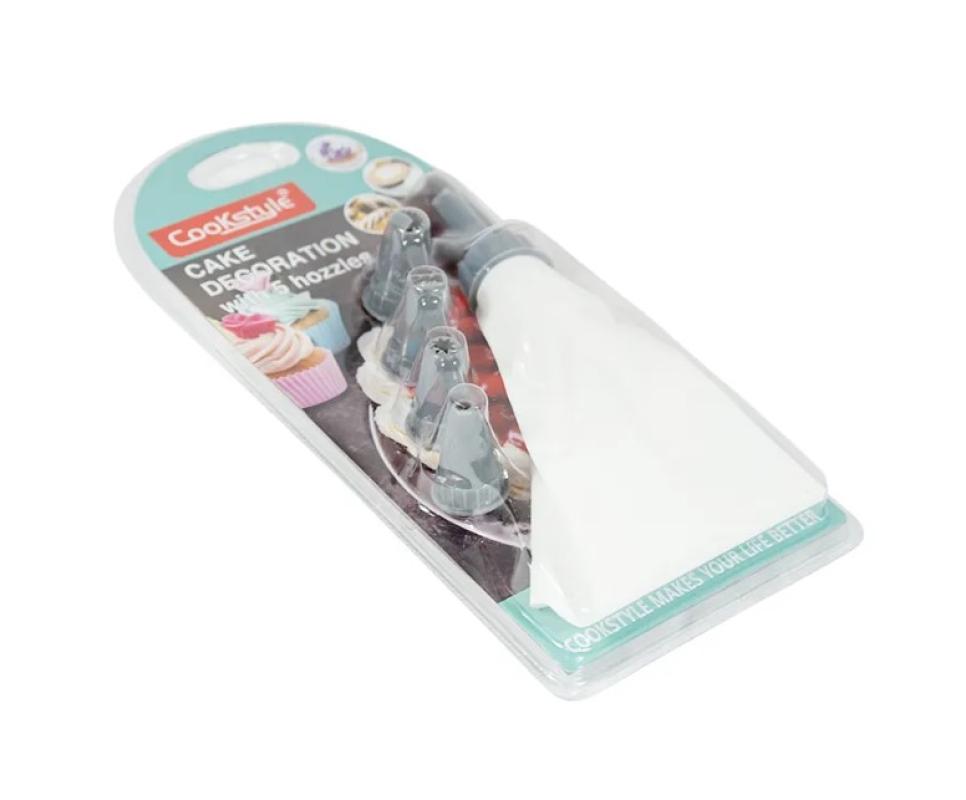 Set 6 piese, pos din silicon si 5 duiuri, pentru decorare tort sau prajituri CookStyle