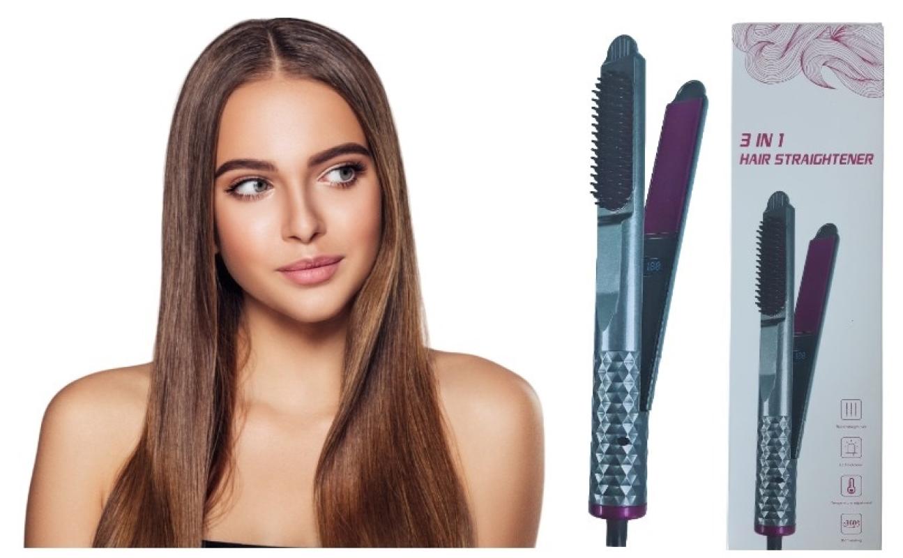  Perie electrică - îndreptător pentru păr Hair Straightener 3in1