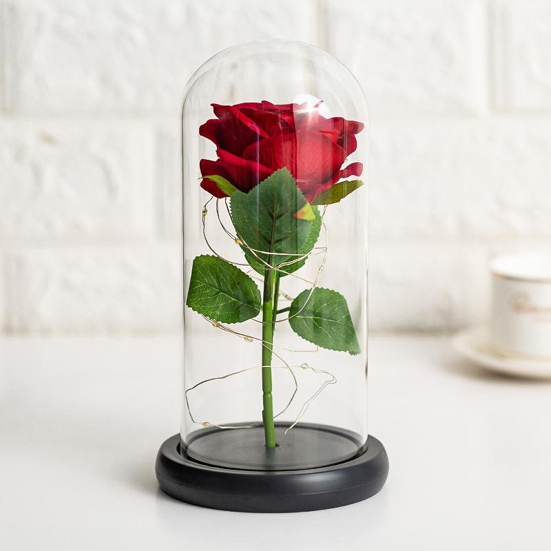 Роза в колбе с LED-подсветкой - Love Story - В ассортименте