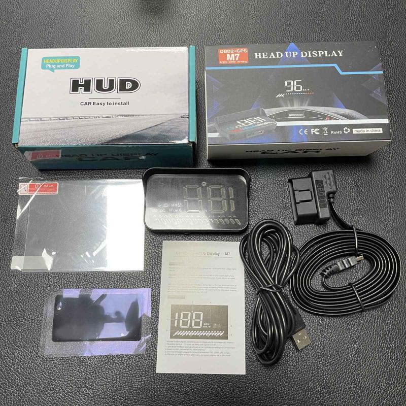  Proiector informatii de bord pe parbriz Head Up Display M7 OBDII/GPS
