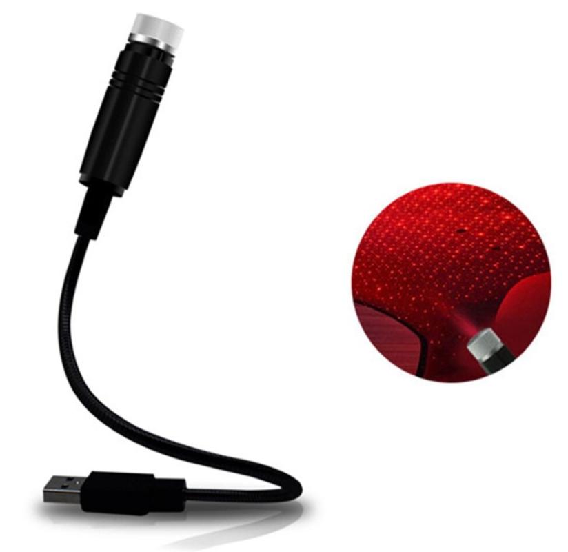Proiector cu lumina laser ambientala cu stele pentru camera sau masina cu USB Star Decoration Lamp
